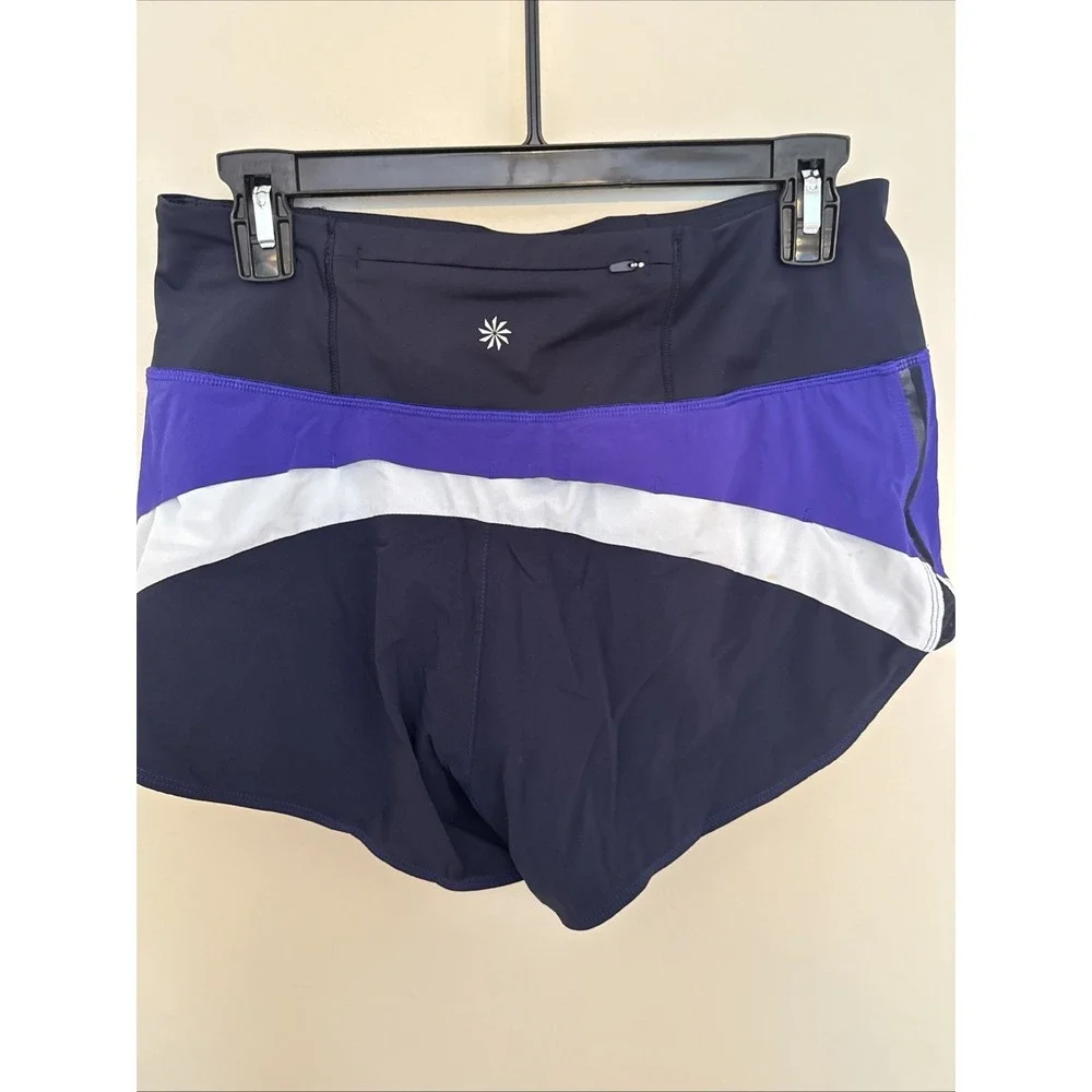 Athleta Shorts Womens‎ Small Running Free Colorblock Purple Multi